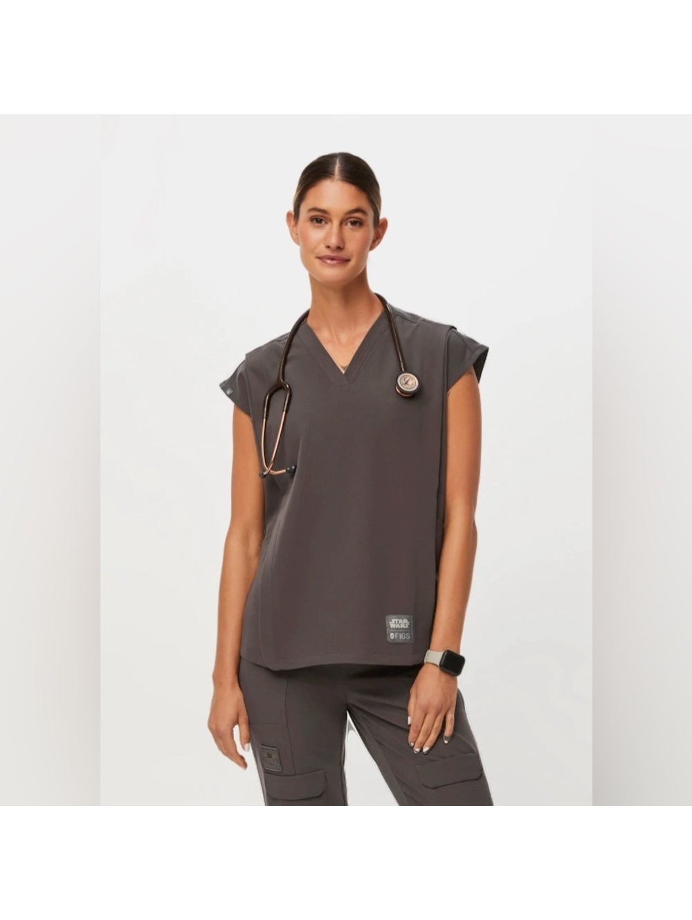 FIGS x Star Wars Navarro Bo-Katan Scrub Top Small Medical Nursing